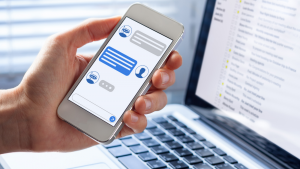 mobile diffusant une application de chatbot