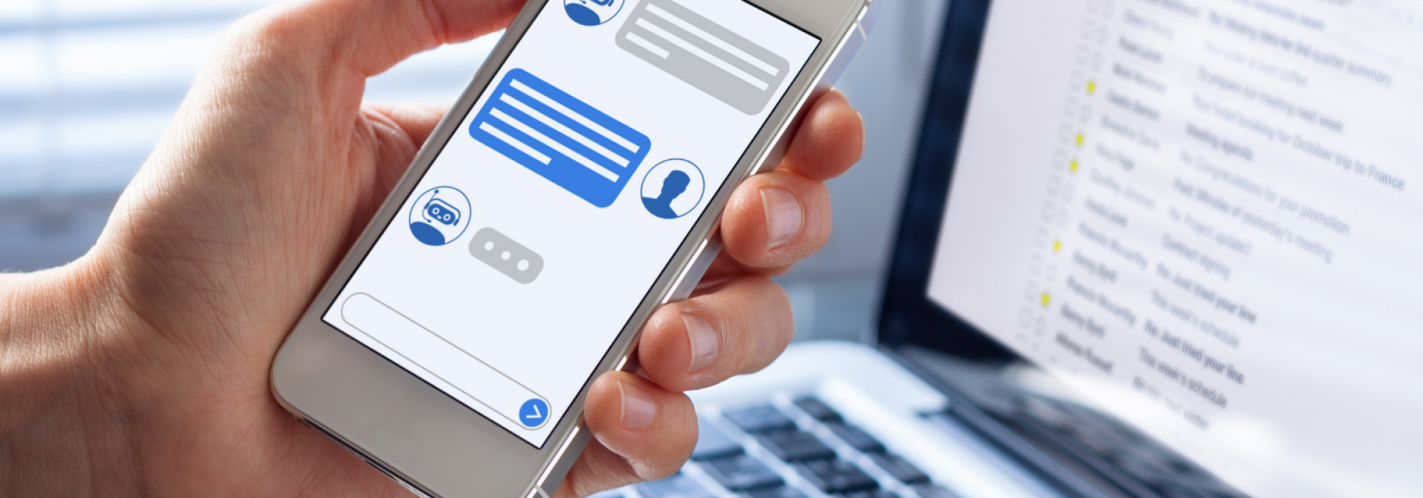 mobile diffusant une application de chatbot